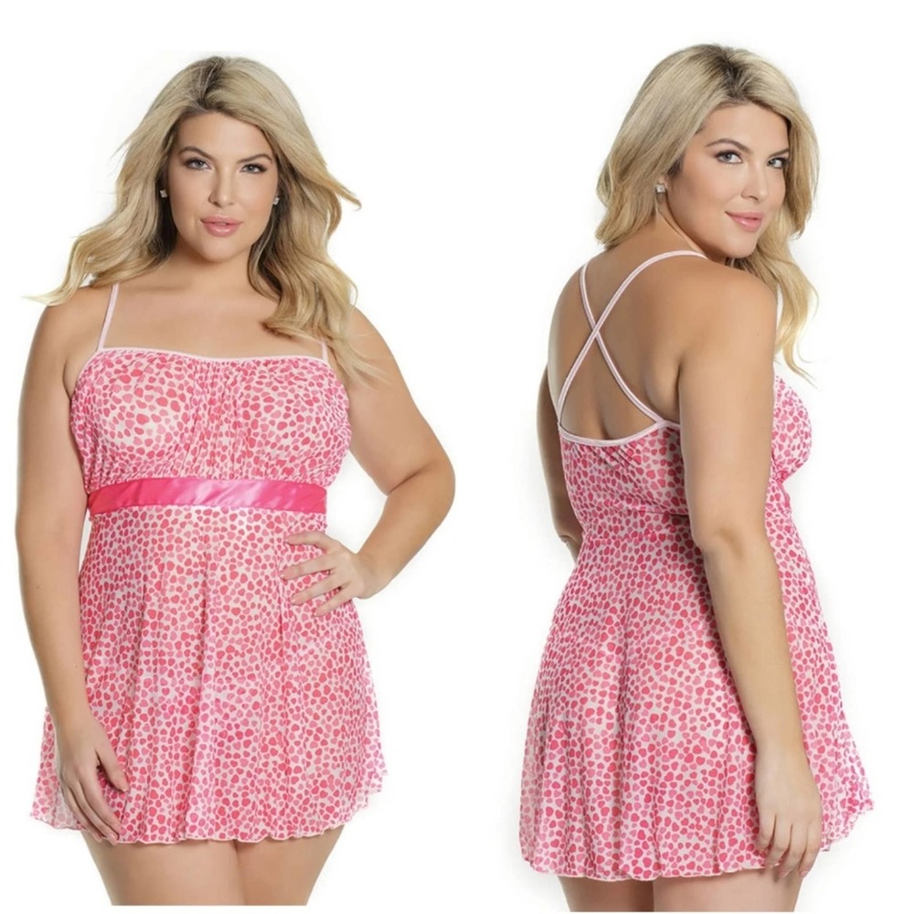 Coquette Diva I Heart You Babydoll Lingerie